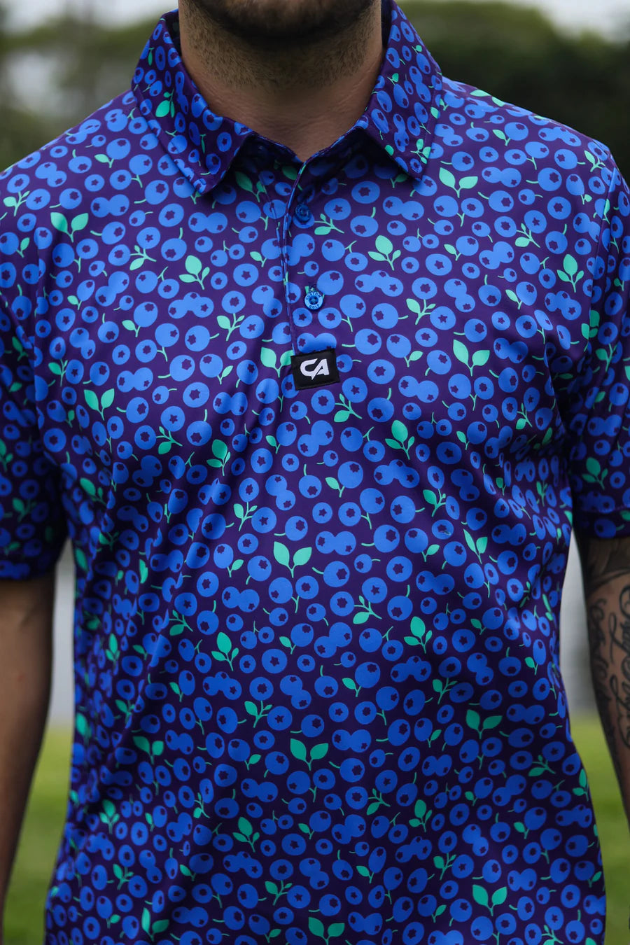CA Funky Golf Shirt - Blue Berries