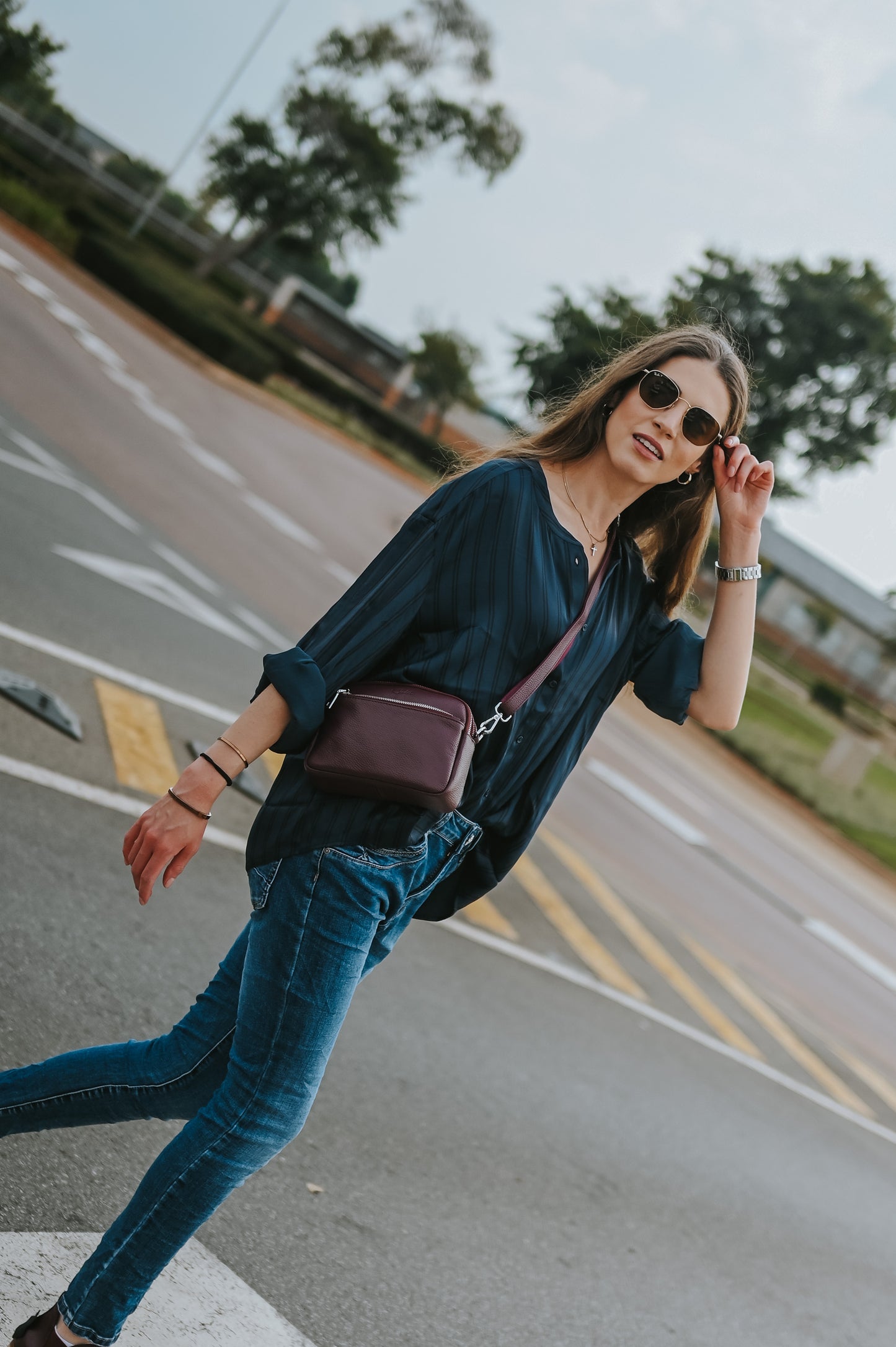 Liroa Burgundy Crossbody Bag