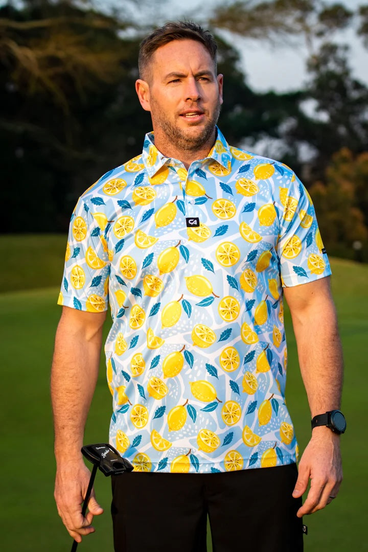 CA Funky Golf Shirt - Lemon Zest