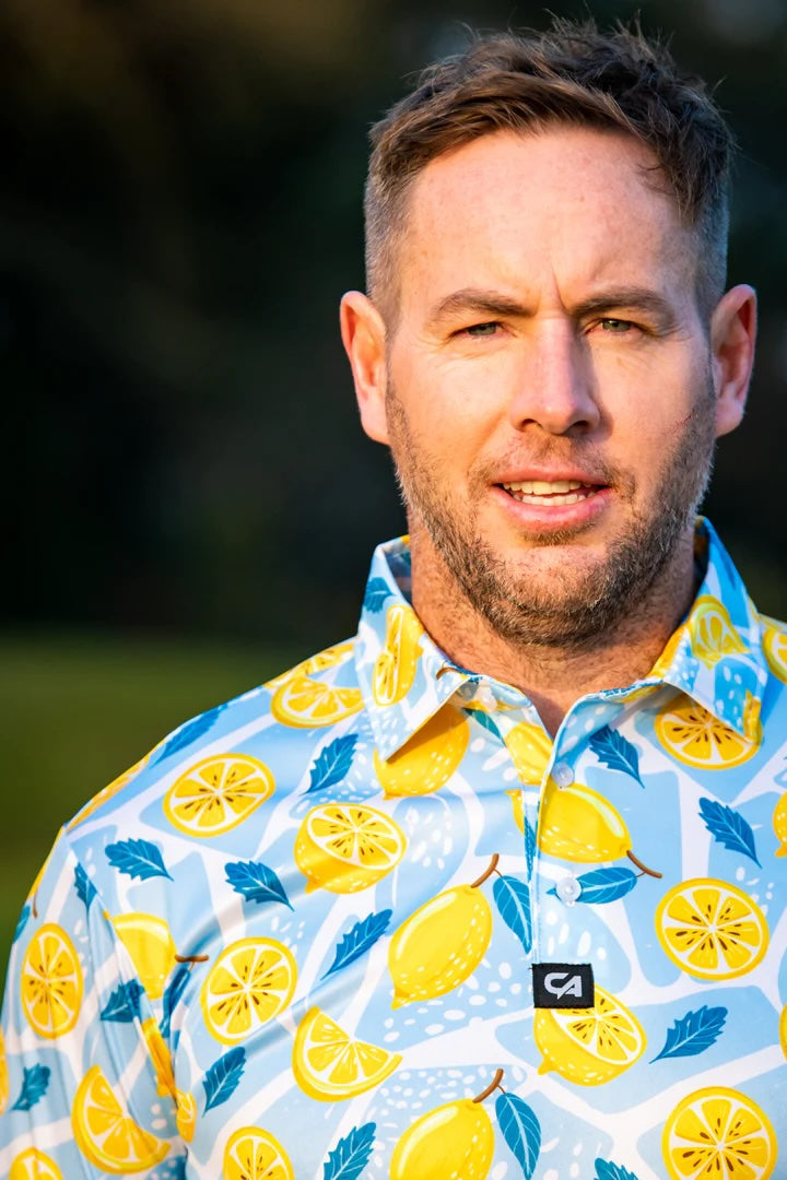 CA Funky Golf Shirt - Lemon Zest