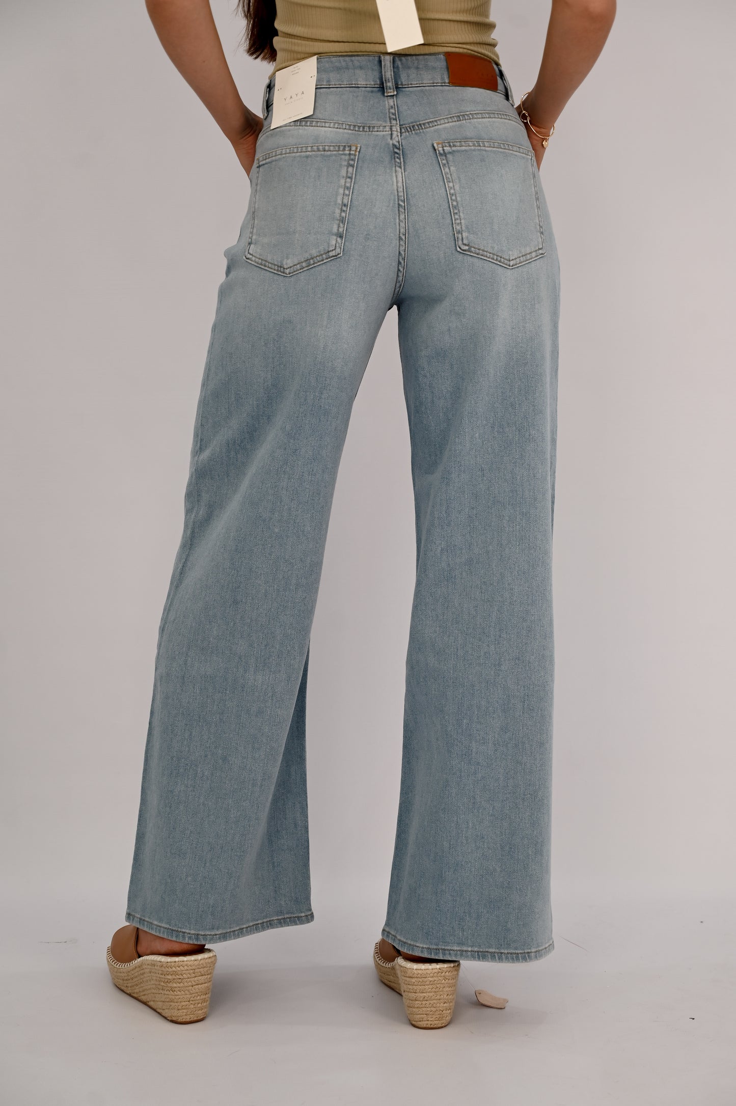 Denim with wide legs