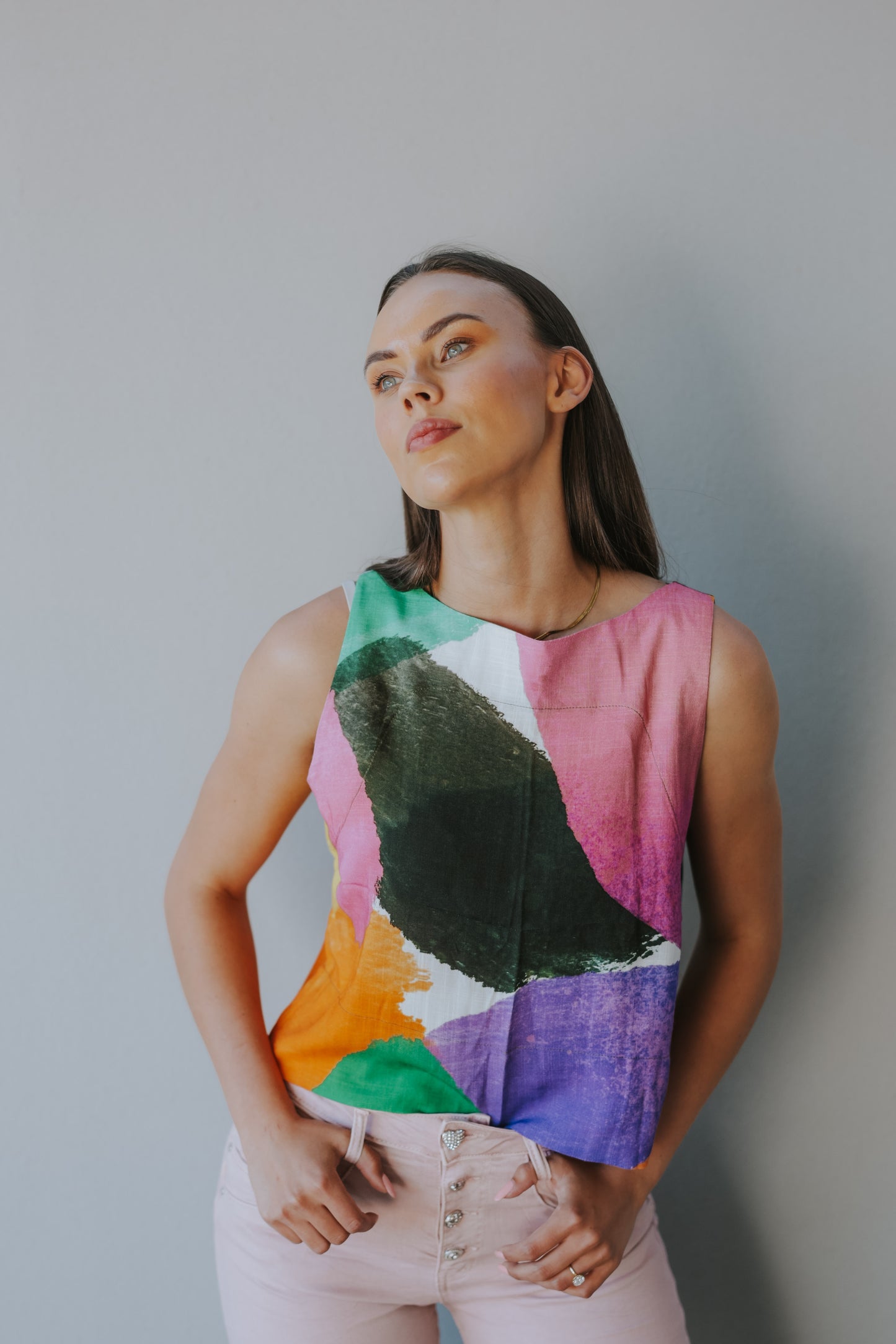 Muze Relaxed Tank / Brushstroke