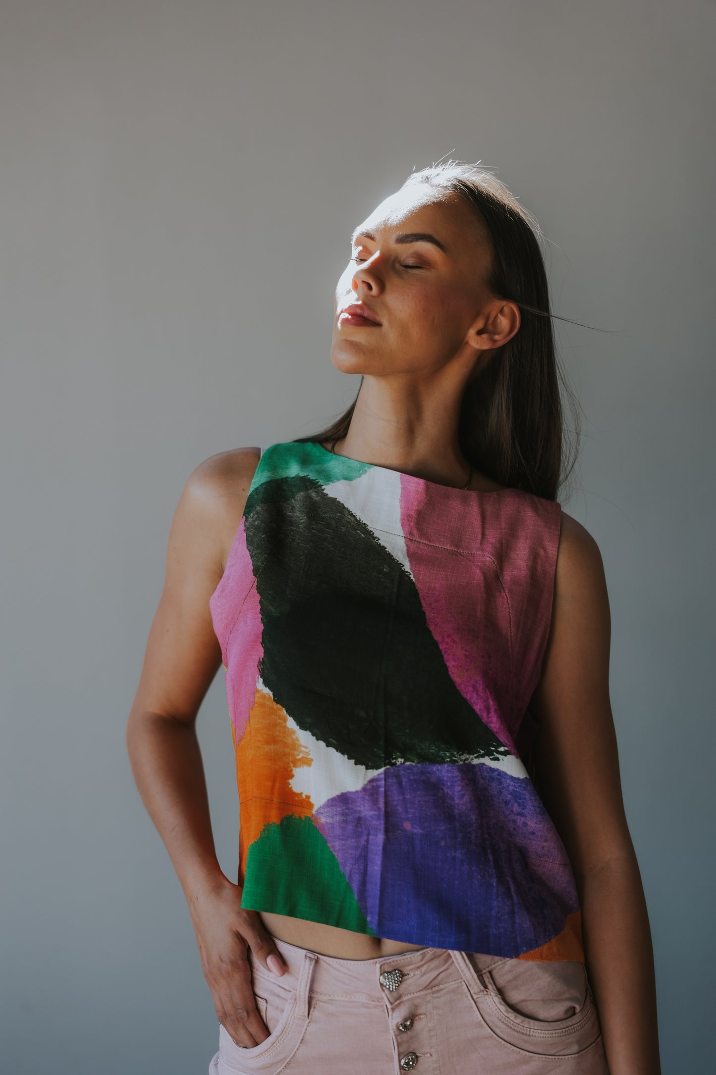 Muze Relaxed Tank / Brushstroke