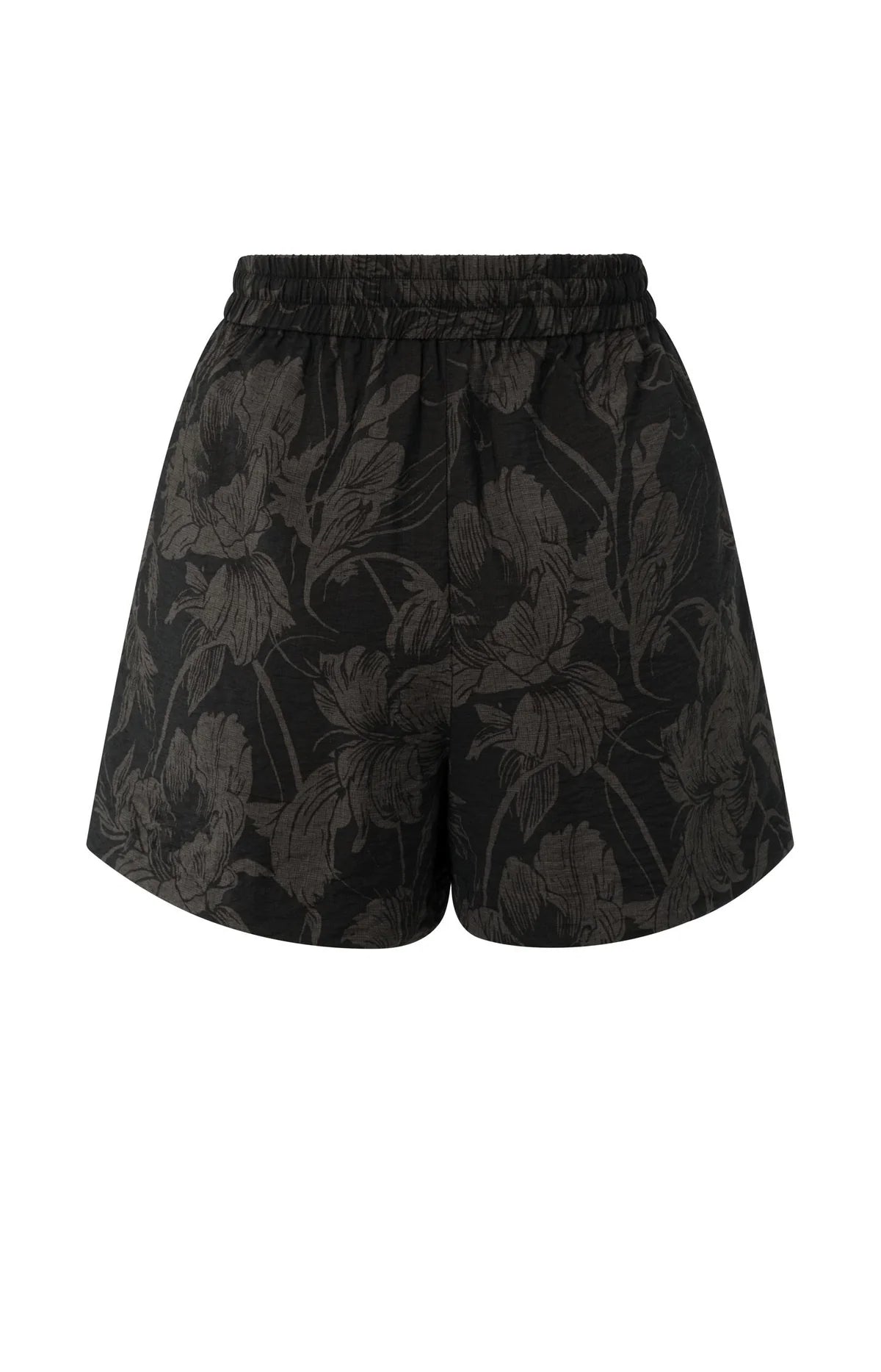 Printed shorts with elastic waistband