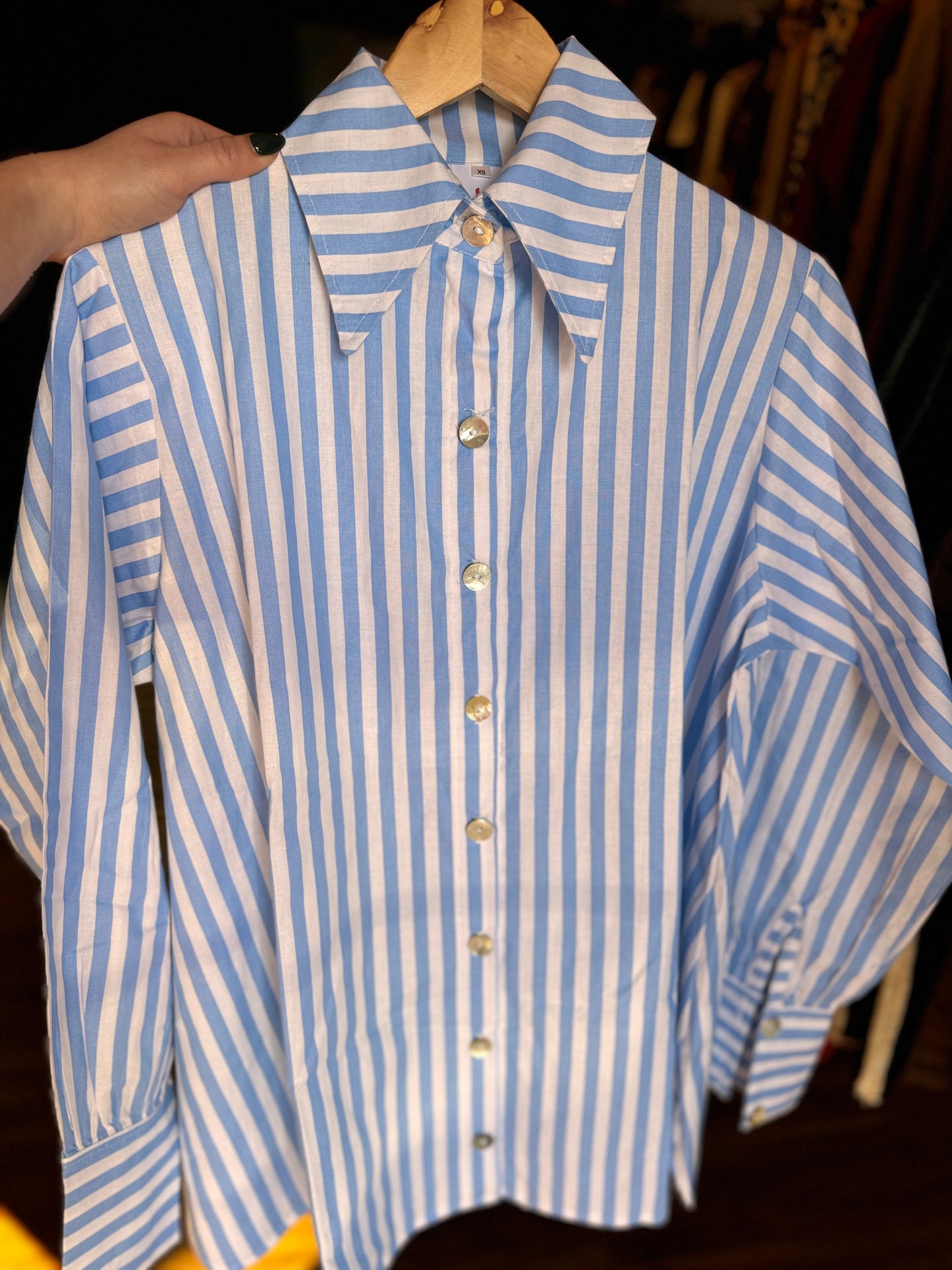 Pin Stripe Boyfriend Shirt