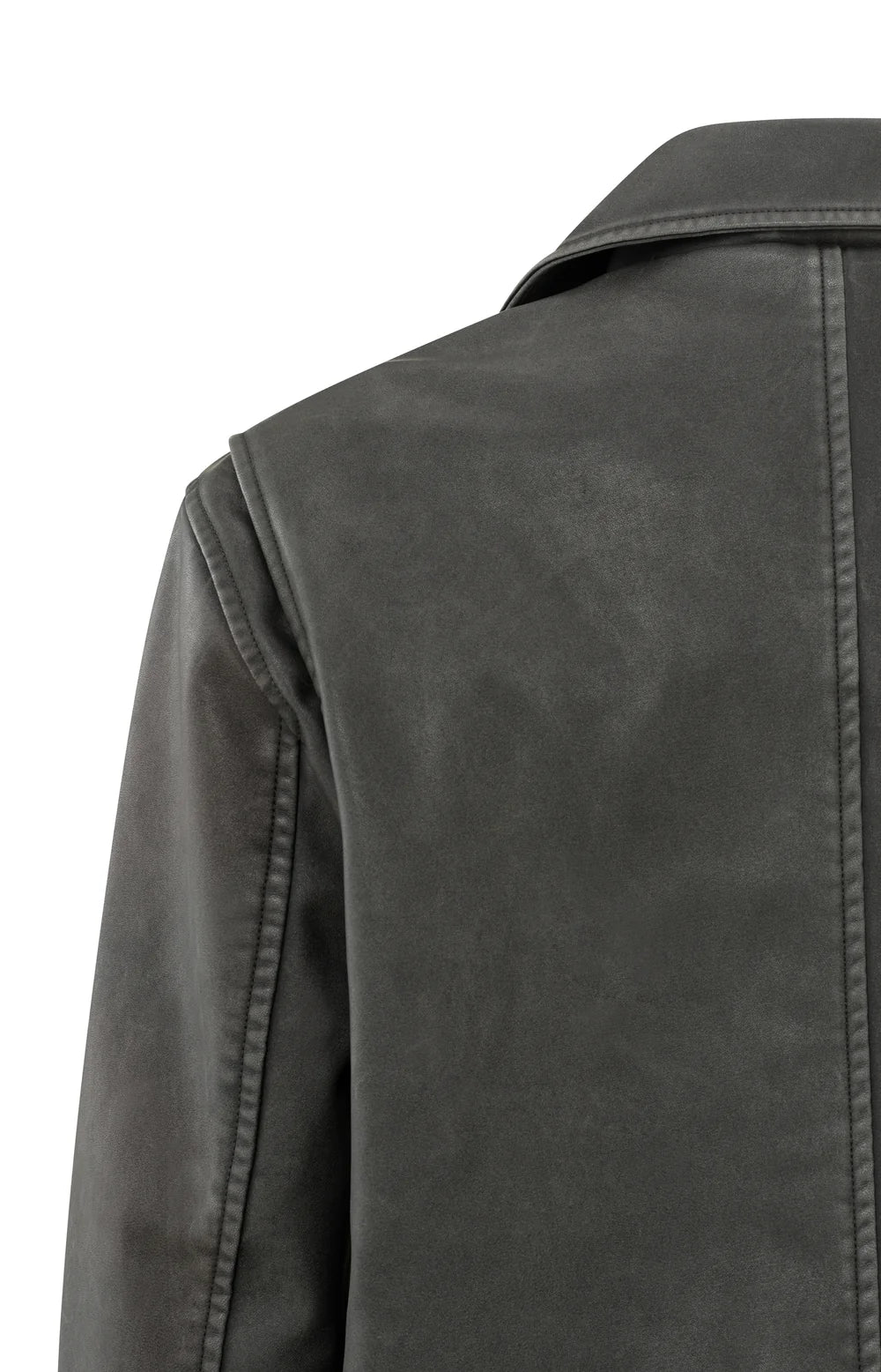 Yaya Faux Nubuck Leather Bomber Jacket