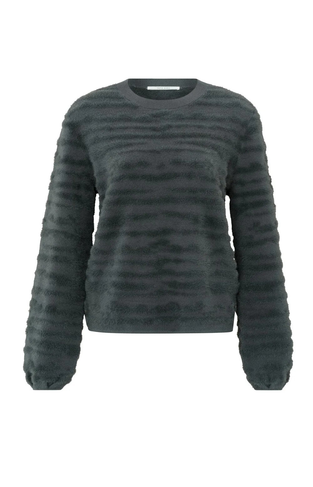 Fur Jacquard Sweater - Dark Metal Grey