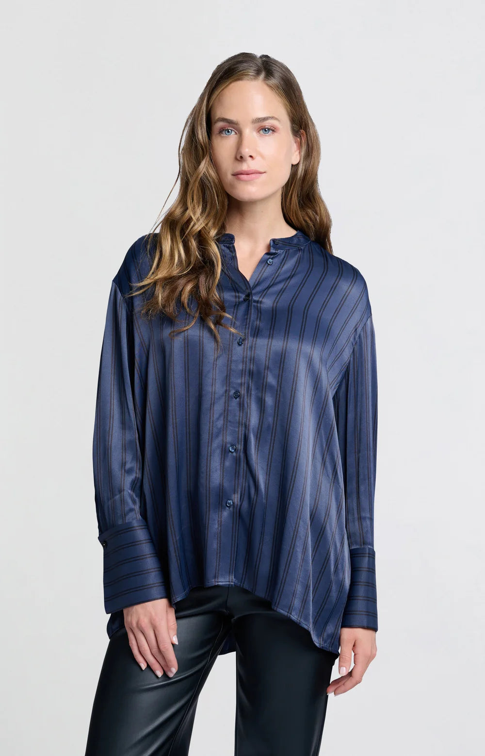 Satin Stripe Blouse