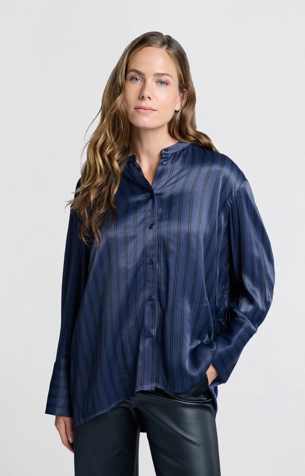 Satin Stripe Blouse