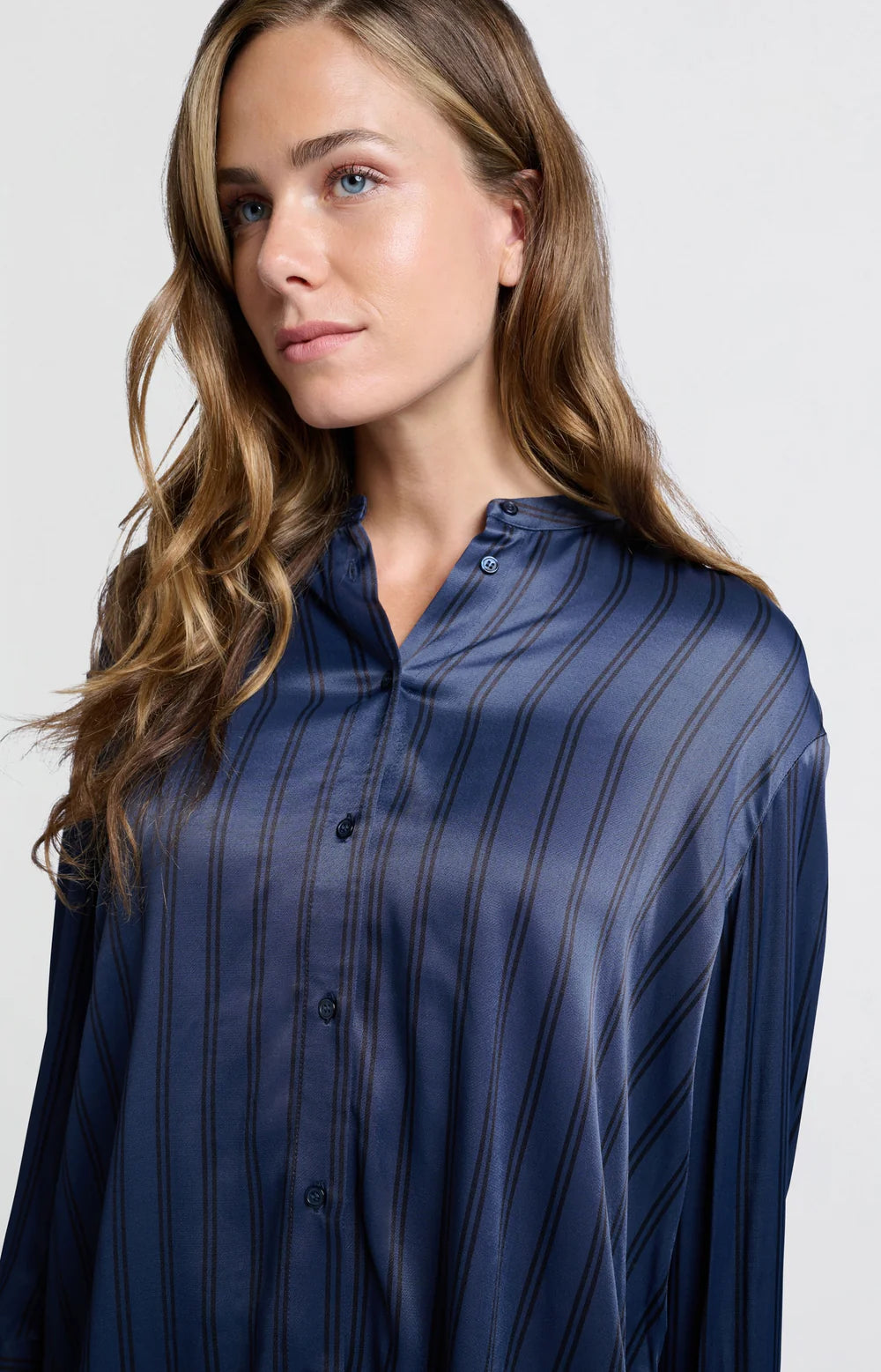 Satin Stripe Blouse
