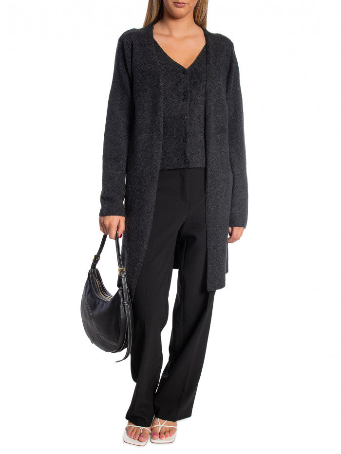 Yaya Long Cardigan With Gilet