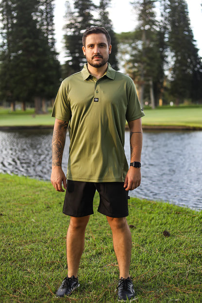 CA Iconic Golf Shirt | Army Green