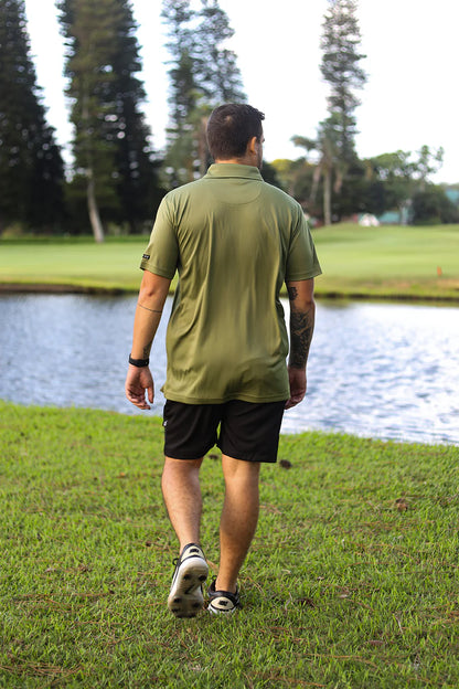 CA Iconic Golf Shirt | Army Green