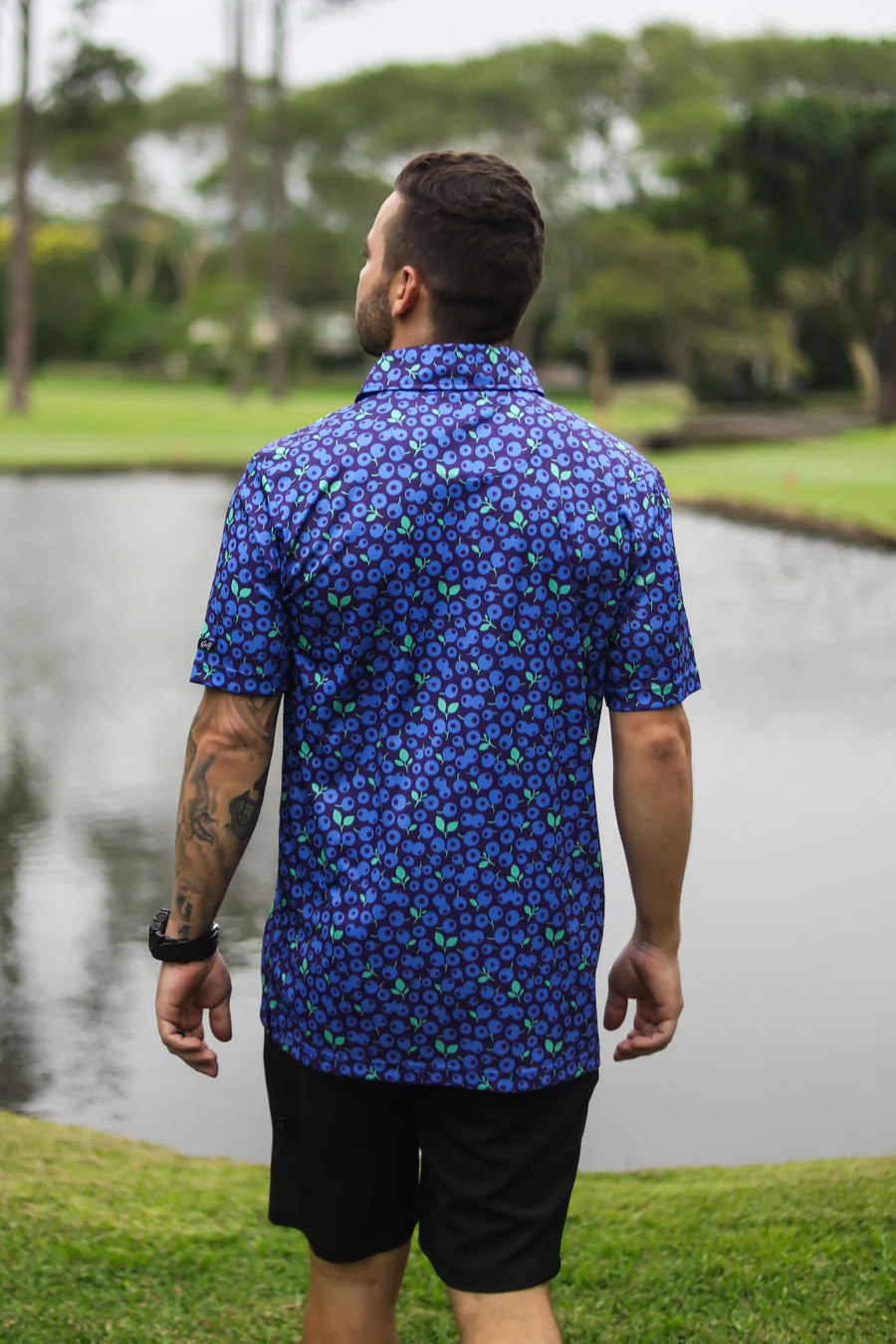 CA Funky Golf Shirt - Blue Berries