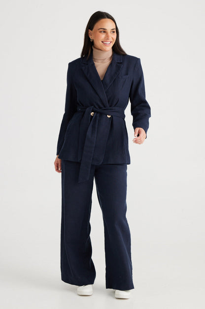 Jolie Long Sleeve Jacket - Navy