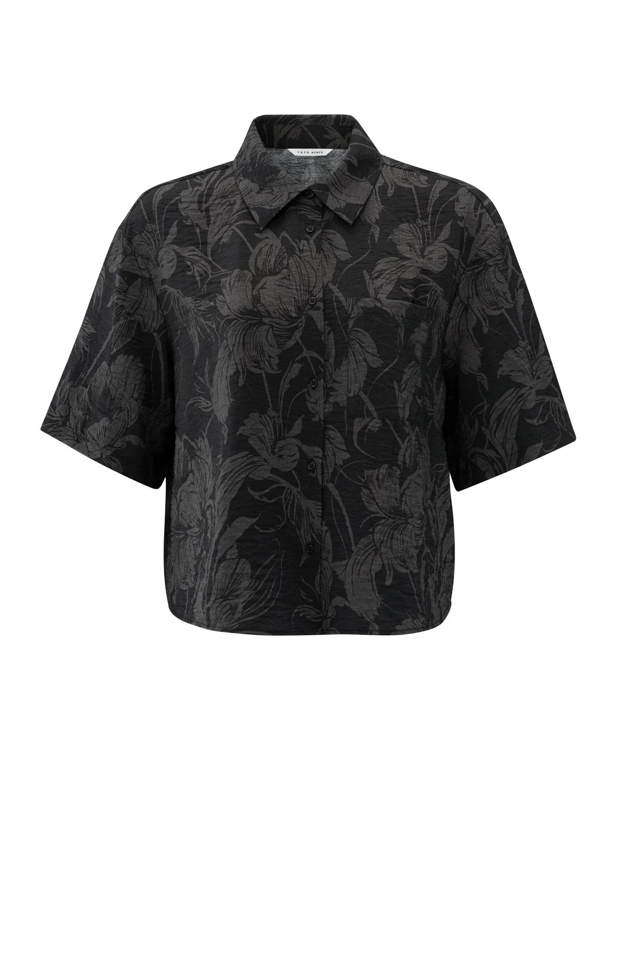 Printed Short Sleeve Blouse