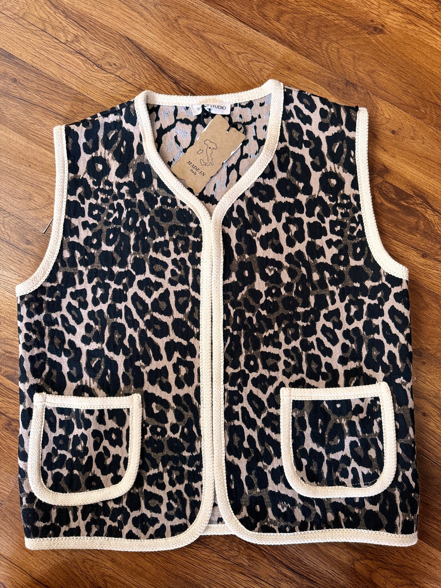 Animal print waistcoat