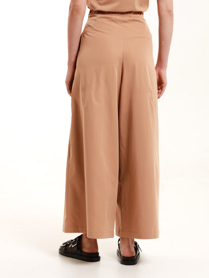 Cropped Wide Leg Palazzo / Caramel