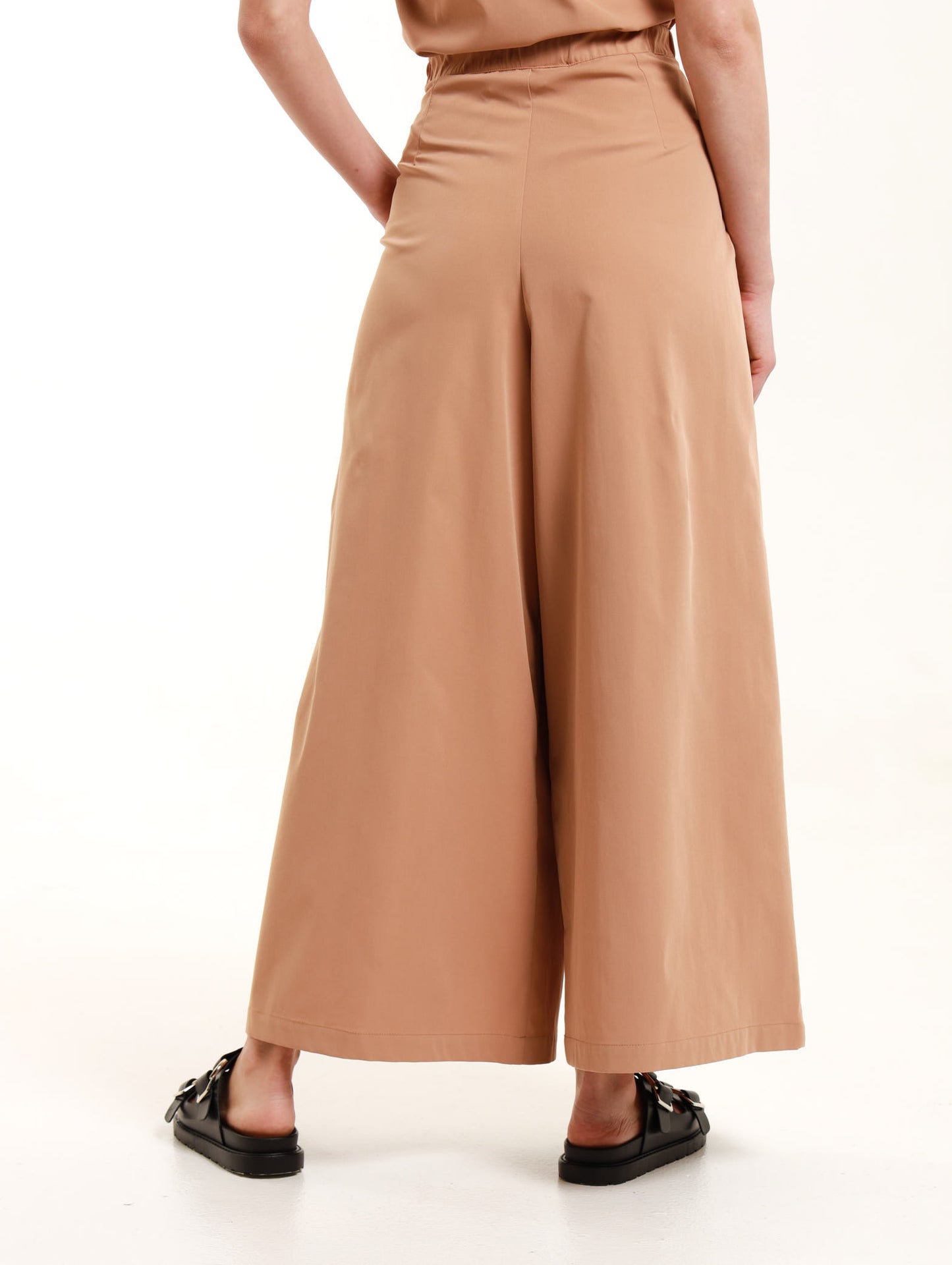 Cropped Wide Leg Palazzo / Caramel