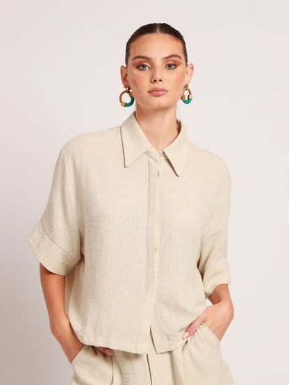 Boxy Top / Natural Linen