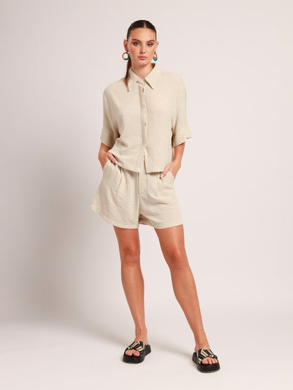 Boxy Top / Natural Linen