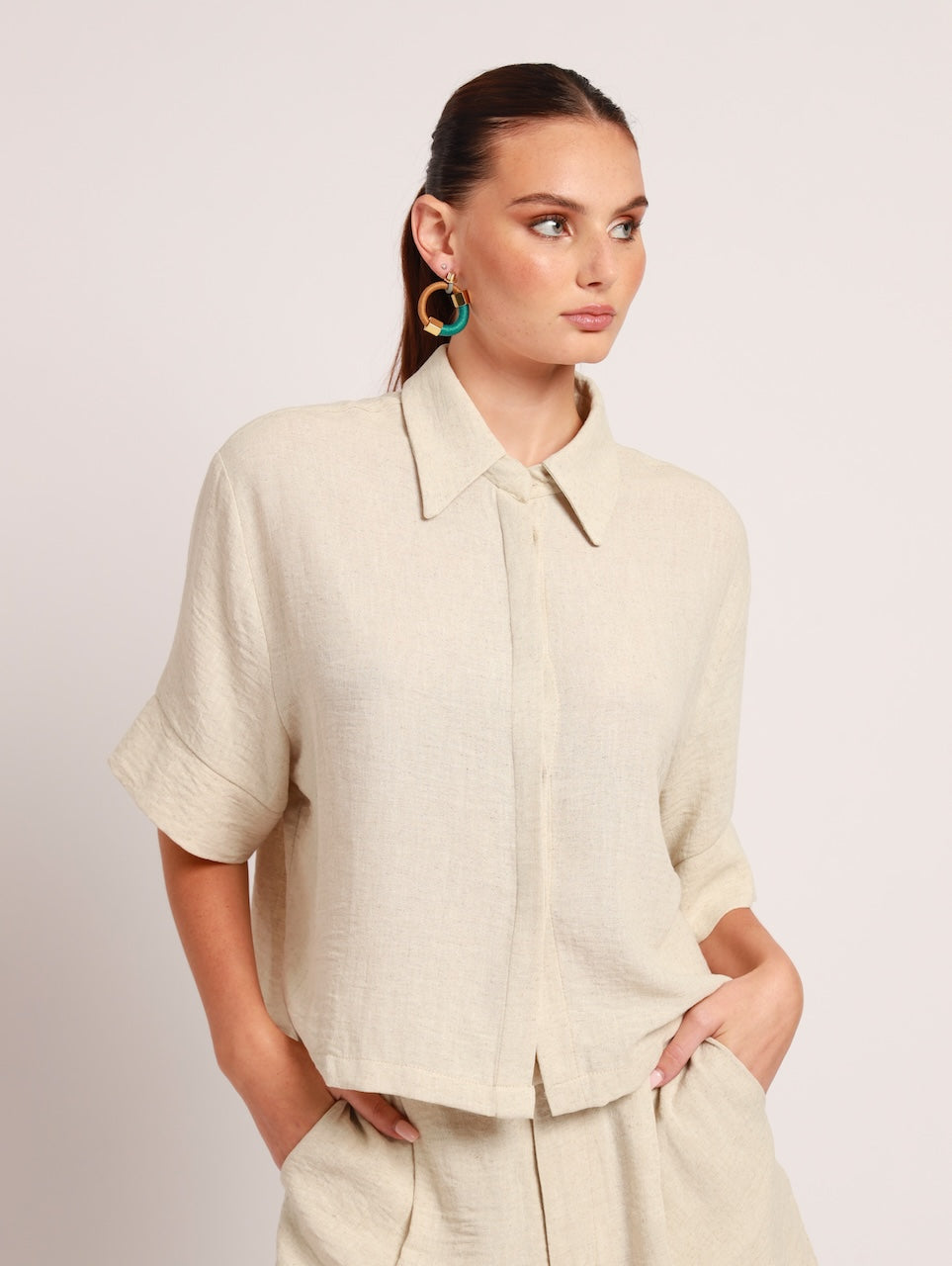 Boxy Top / Natural Linen