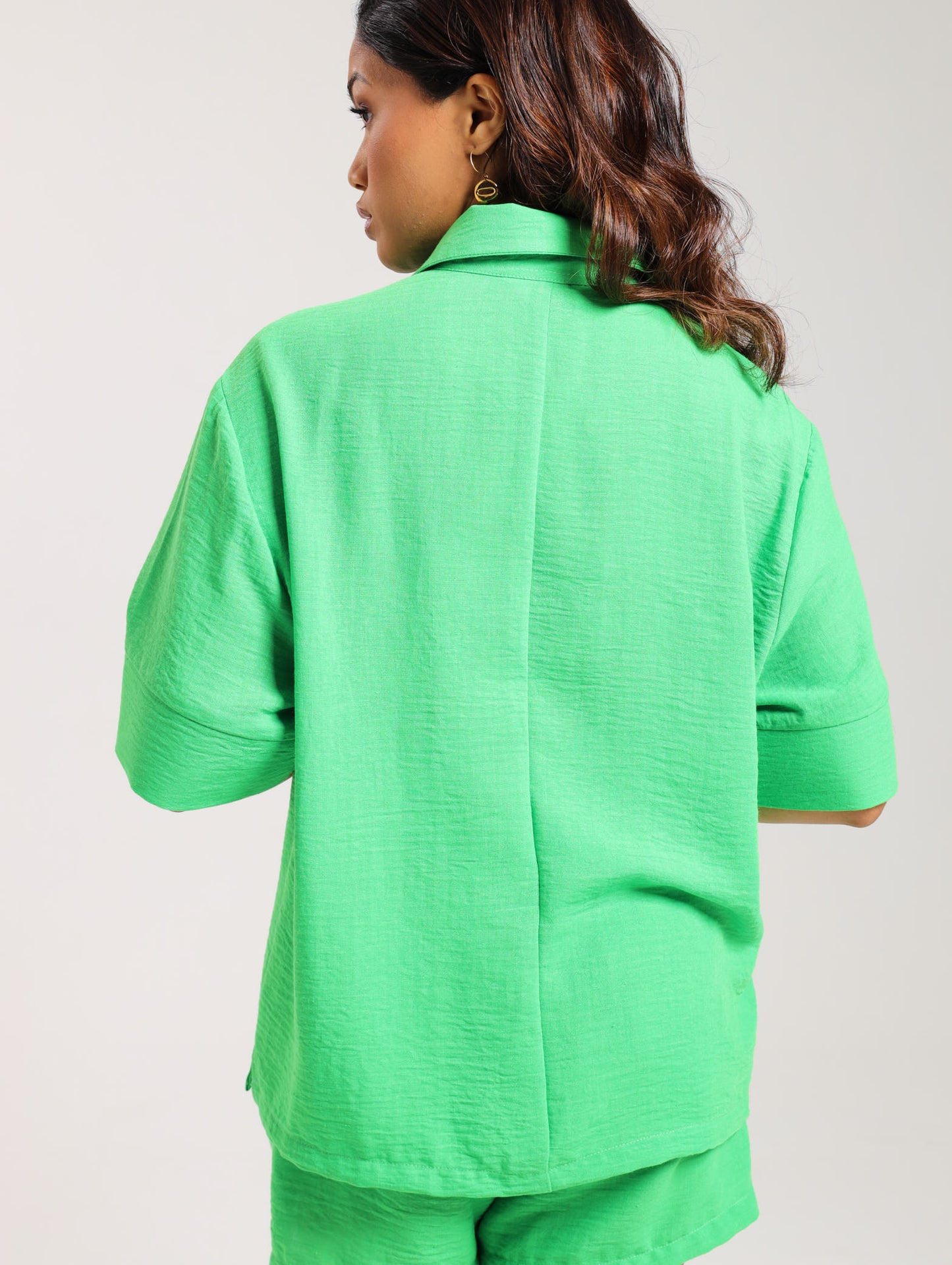 Muze Boxy Boyfriend Top / Apple Green