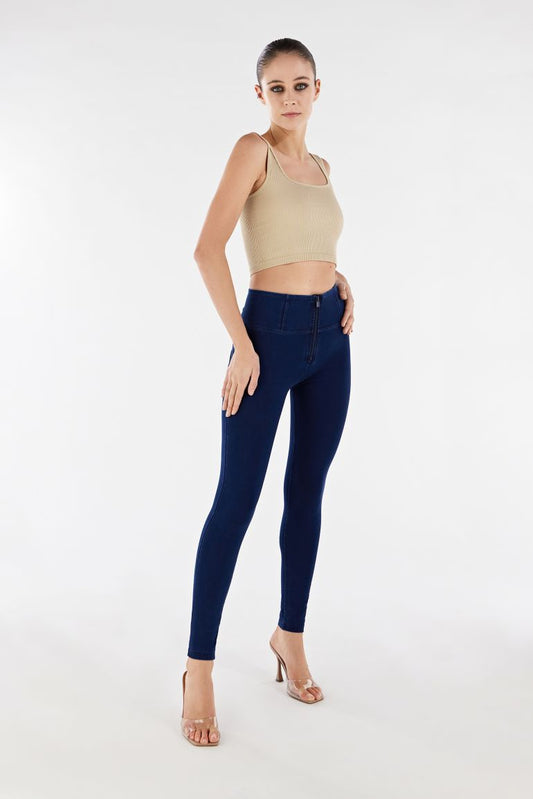 High waist WR.UP® shaping super skinny jeggings with a zip