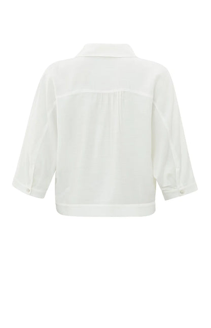 Yaya Structured Batwing Top W. Ruffle