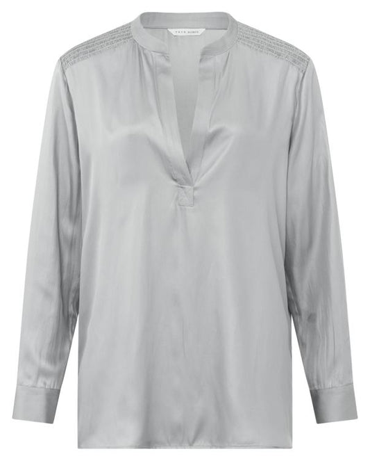 Yaya Satin V-Neck Top