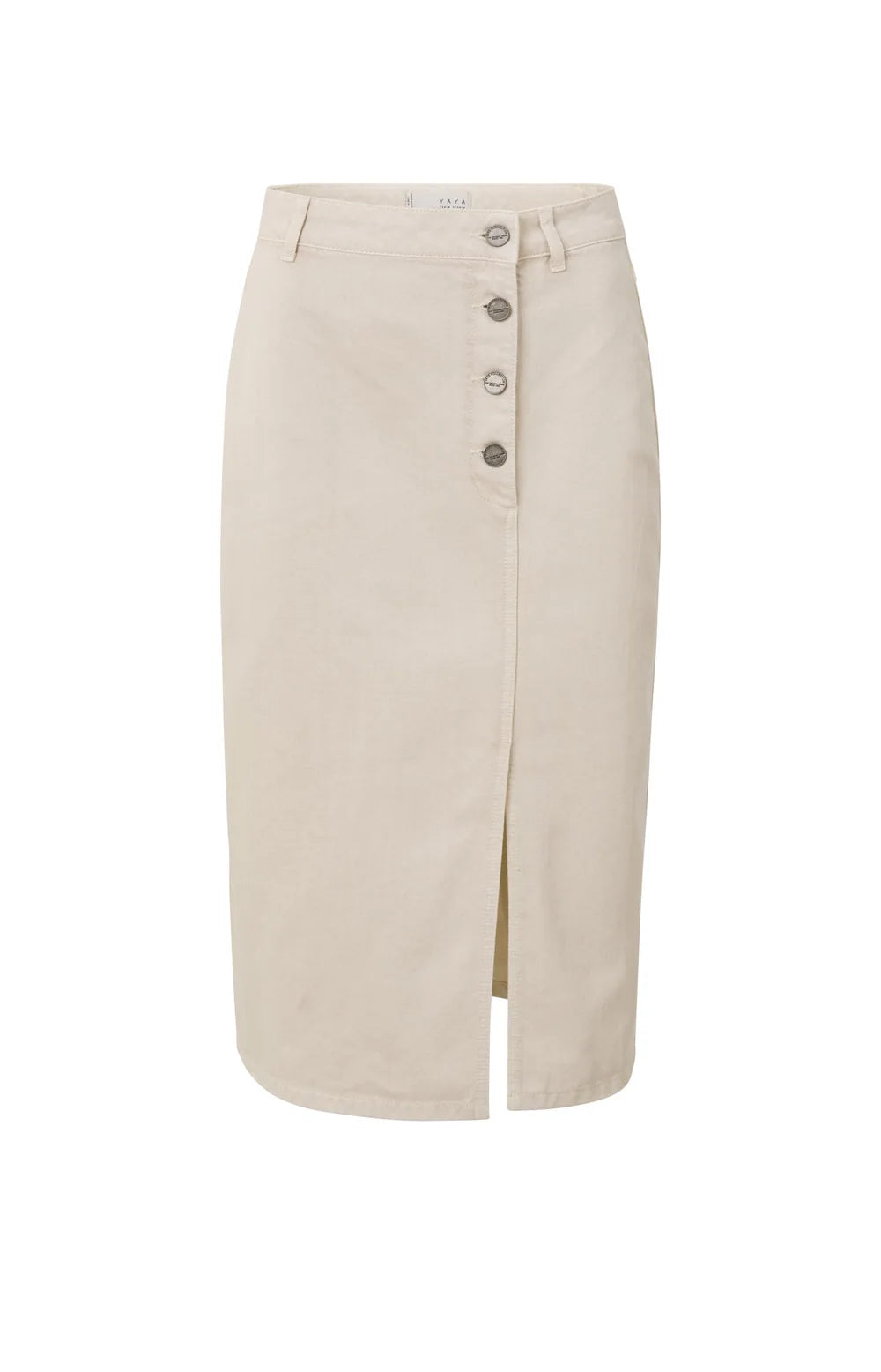 Yaya Denim Midi Skirt With Buttons