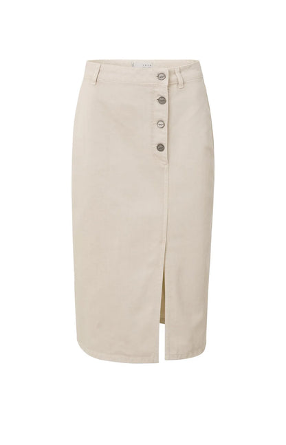 Yaya Denim Midi Skirt With Buttons