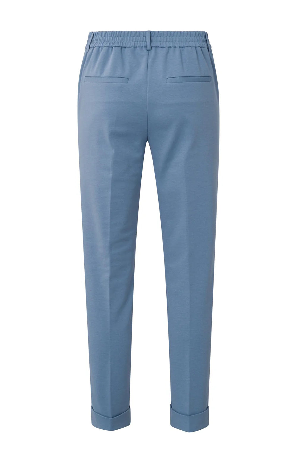 Yaya Jersey Tailored Trousers With Turn Up Bottom Hem