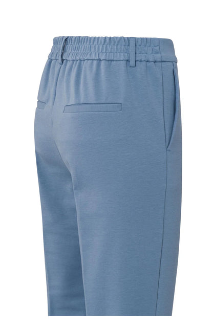 Yaya Jersey Tailored Trousers With Turn Up Bottom Hem