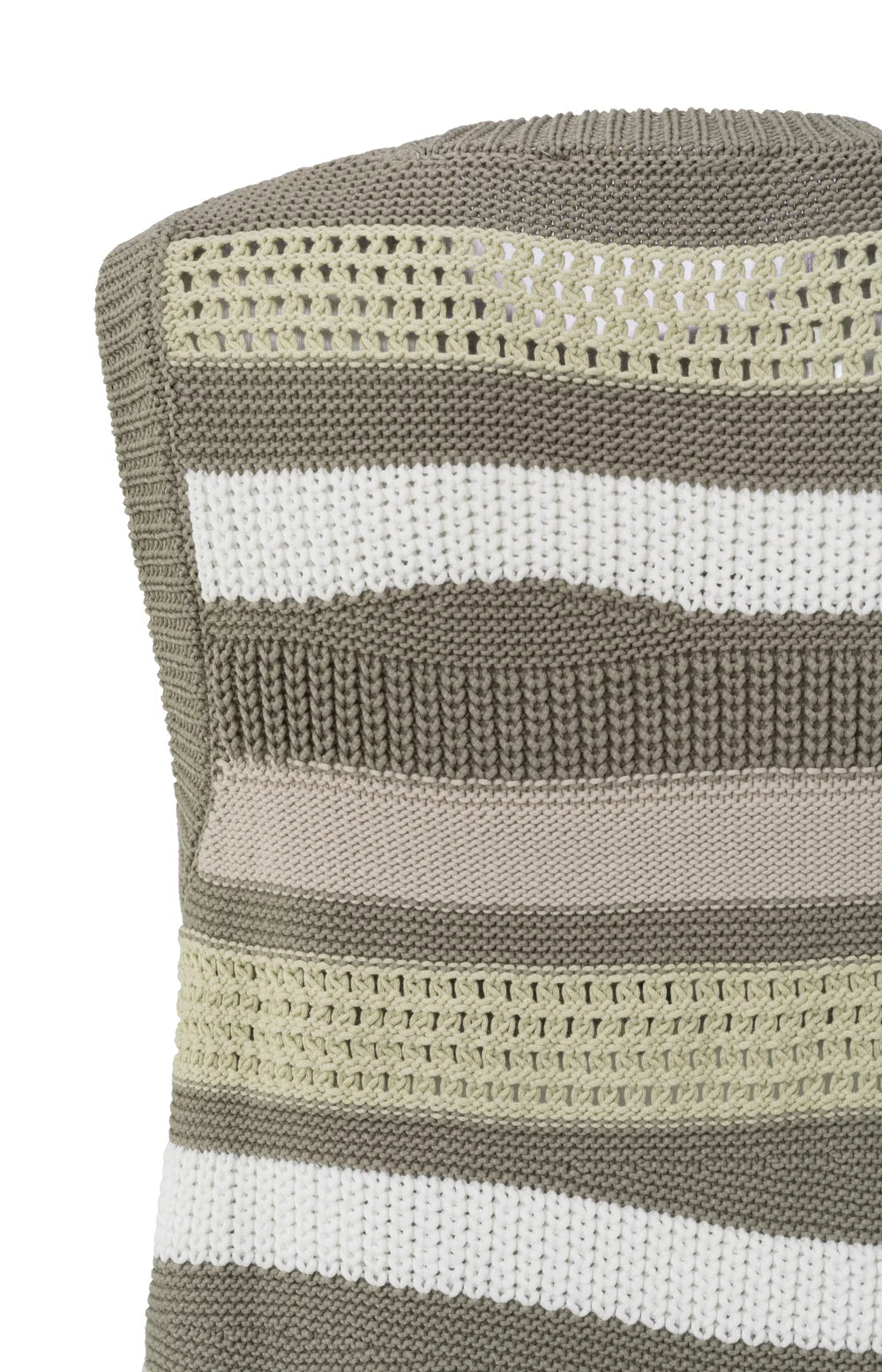 Yaya Textured Sleeveless Sweater - Army Green Dessin