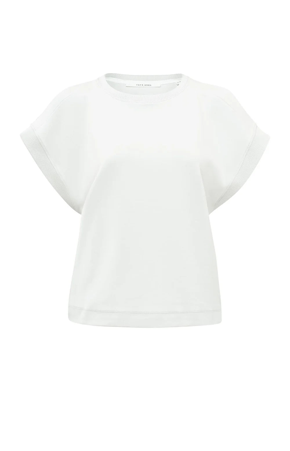 Yaya Top With Open Shoulder And Rib Details