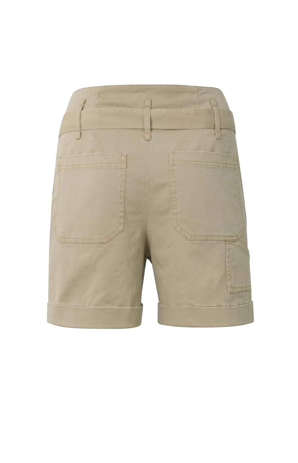 Yaya Woven High Waist Cargo Short With Belt