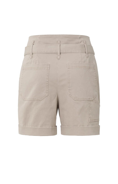 Yaya Woven High Waist Cargo Short With Belt