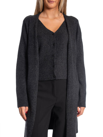 Yaya Long Cardigan With Gilet